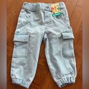 Garanimals Light Blue Cargo Joggers with Elastic Cuffs